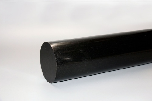 Полиацеталь стержень Ф 80 мм ПОМ-С (1000 мм, 7,8 кг) чёрный