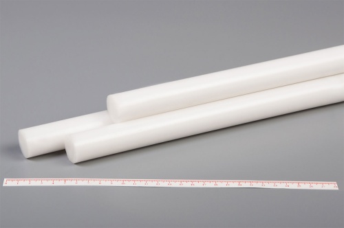 Полиацеталь стержень Ф 25 мм ПОМ-С (1000 мм, 0,8 кг) белый