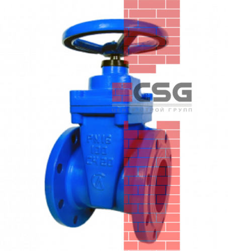 Задвижка чугун 30ч39р обрезиненный клин Ду50 Ру10/16 до +150С SL12 ЛМЗ, DN 50